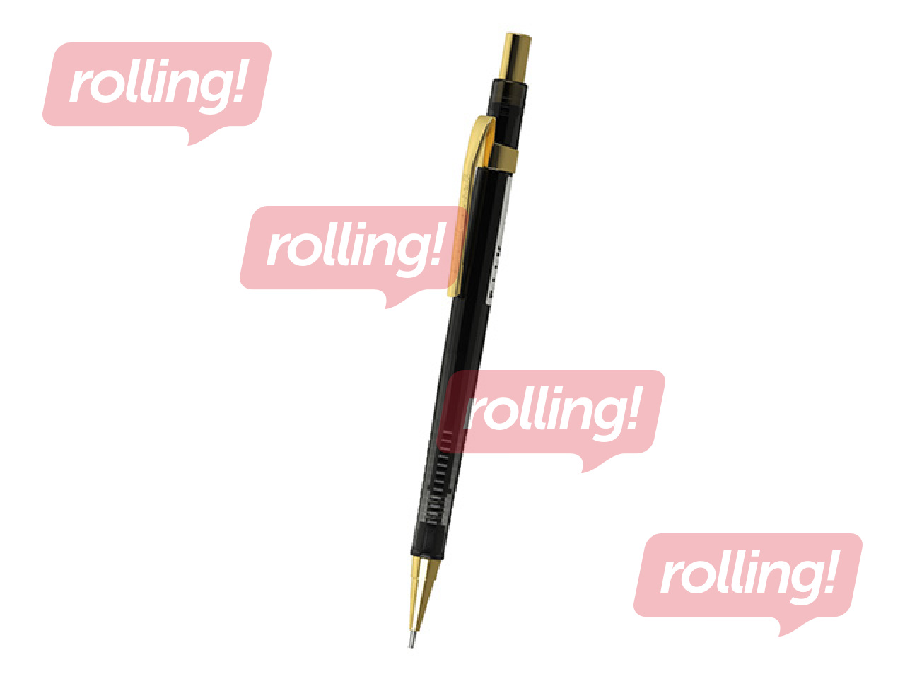 Mehāniskais zīmulis ErichKrause Black Pointer Gold, HB, ar dzēšgumiju, 0.5mm