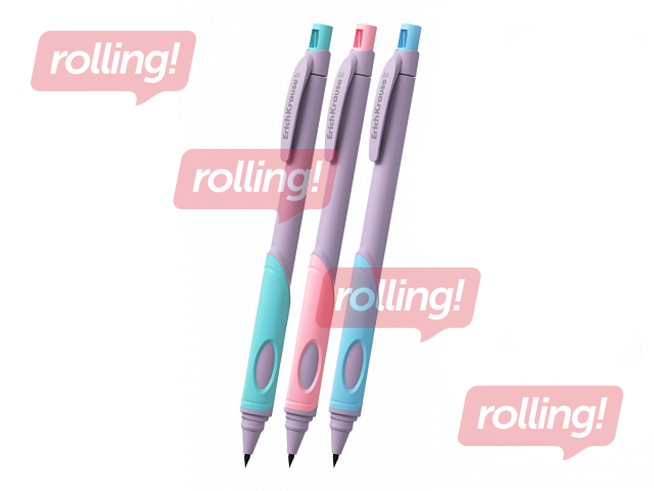 Mechanical pencil ErichKrause ErgoLine Kids Pastel, HB, with sharpener, 2.0mm