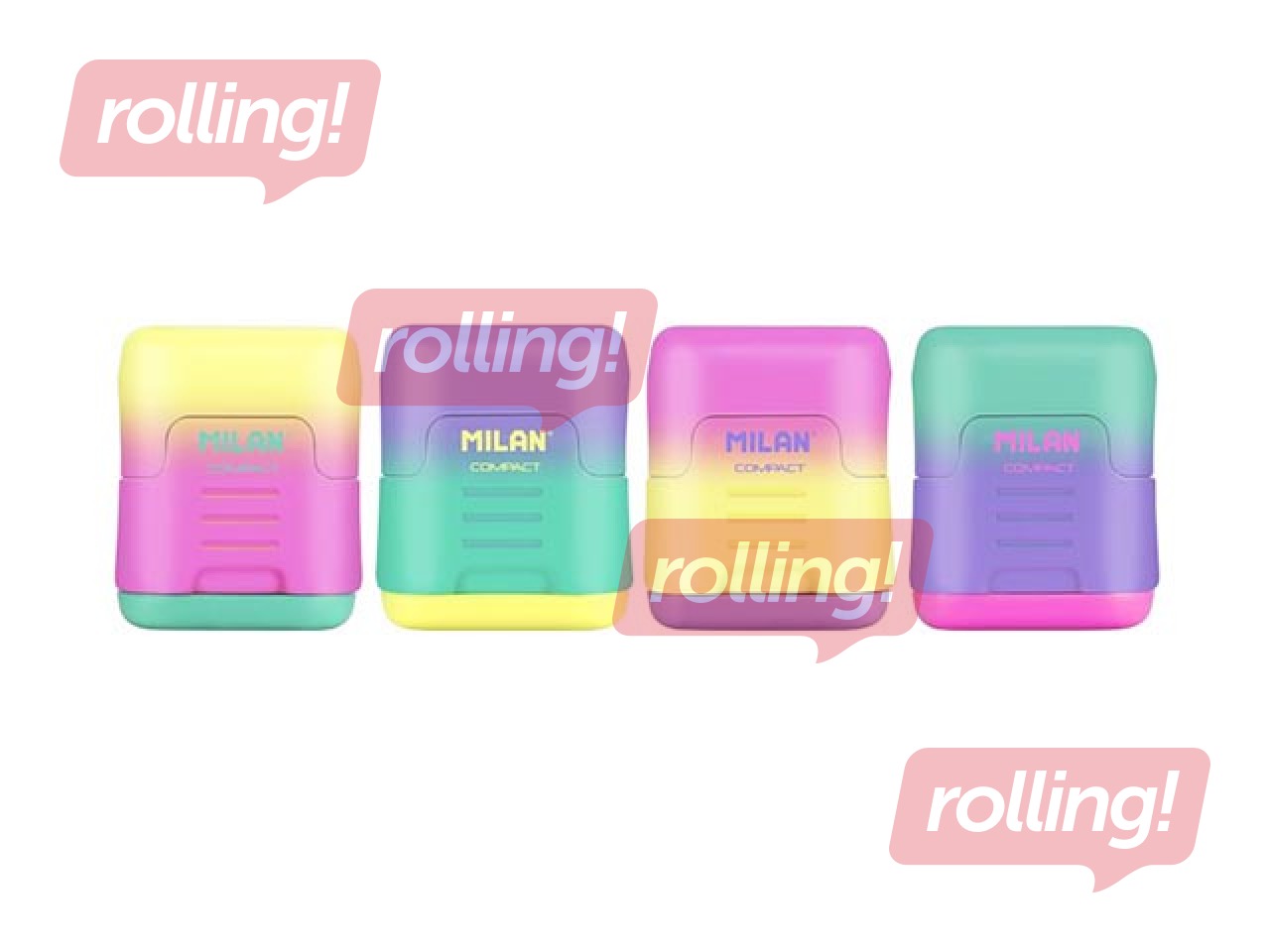 Точилка для карандашей двойная с контейнером Milan Compact Sunset, разные цвета