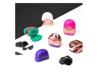 Zīmuļu asinātājs ar konteineru Milan Copper Capsule, dažādas krāsas