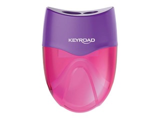 Точилка для карандашей с контейнером Keyroad Mellow Duo, двойная, розовая