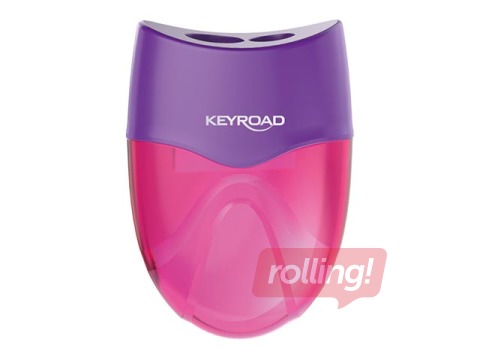 Точилка для карандашей с контейнером Keyroad Mellow Duo, двойная, розовая