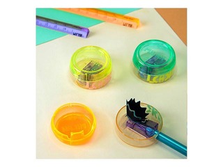 Zīmuļu asinātājs ar konteineru Milan Spin New Look, dažādas krāsas