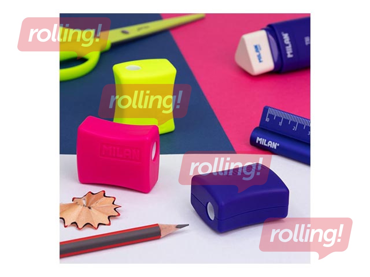 Double pencil sharpener Milan Double Acid, assorted colours