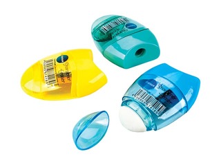 Sharpener with eraser Centrum, different colors