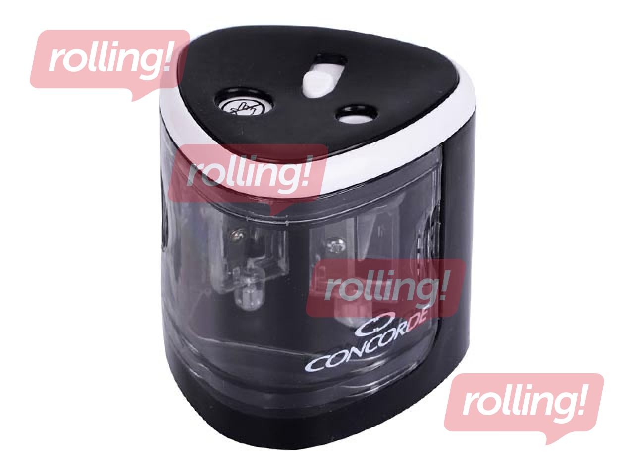 Zīmuļu asinātājs dubultais Concorde, darbināms ar baterijām