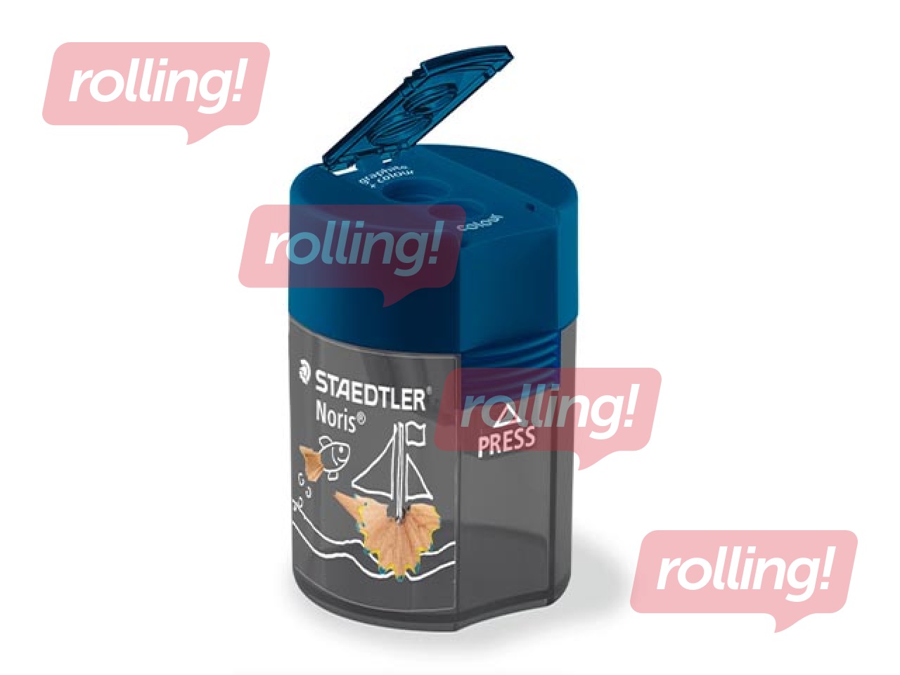 Zīmuļu asinātājs ar konteineru Staedtler 512, Ocean, dubultais, zils 