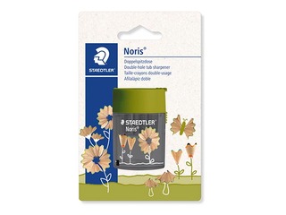 Pencil sharpener with container Staedtler 512, Flowers, double-hole, green