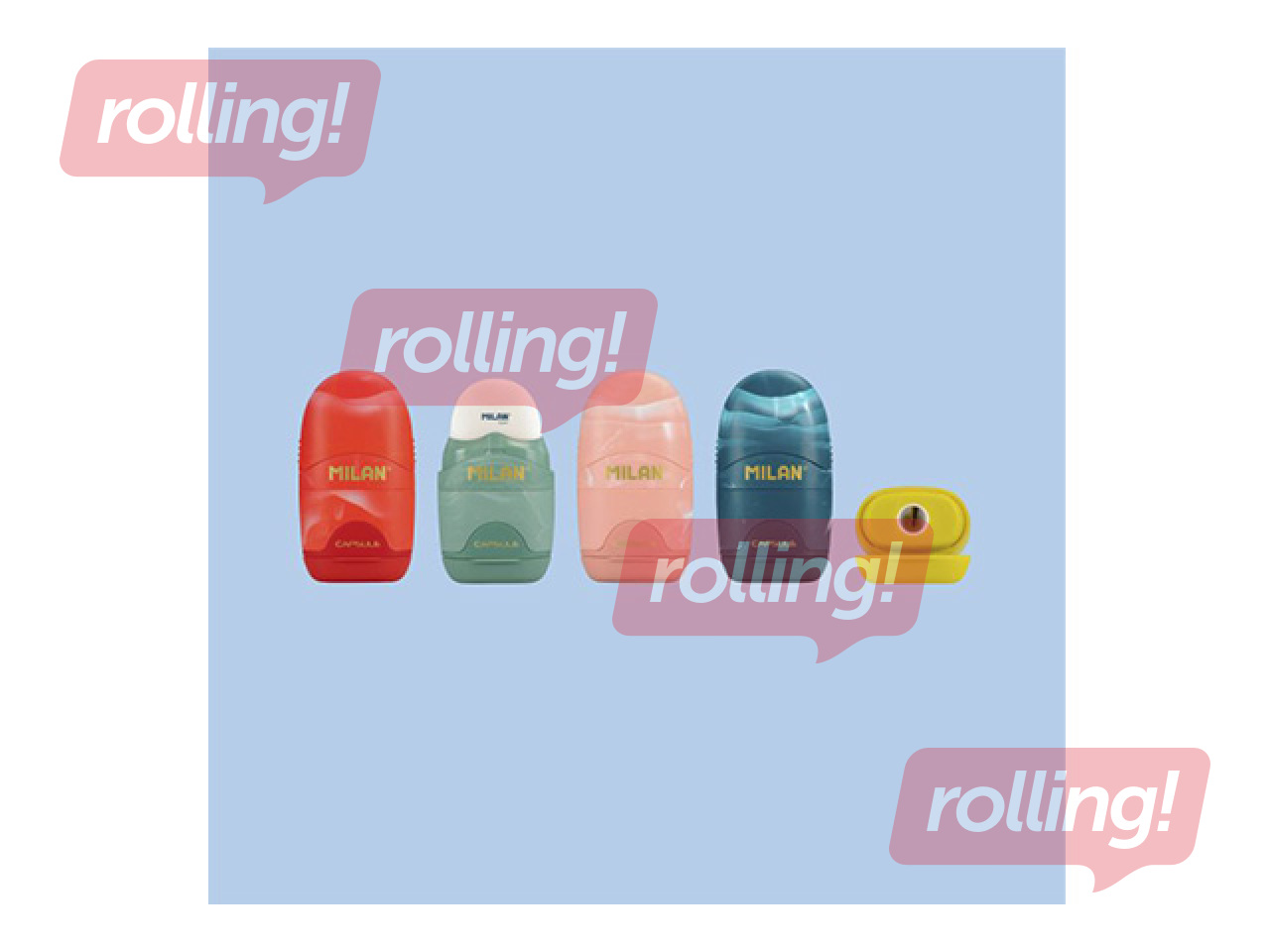 Zīmuļu asinātājs ar dzēšgumiju Milan, Capsule Lava