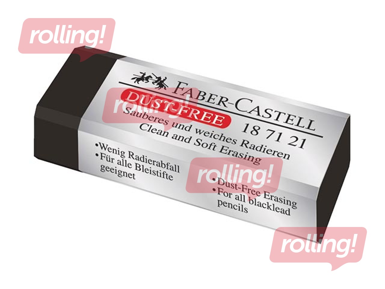 Dzēšgumija Faber-Castell Dust-Free 187121, melna