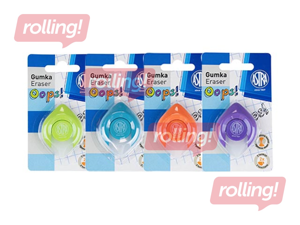 Dzēšgumija divpusēja dzēšajamām pildspalvām Astra, 1 gab.