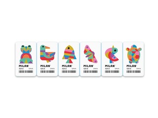 Dzēšgumija Milan, 4020A, ar dzīvnieku zīmējumiem