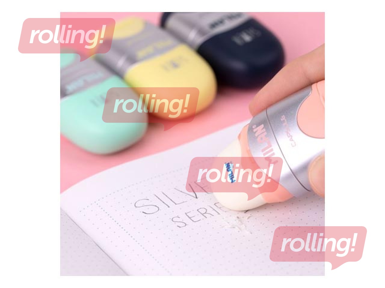 Dzēšgumija-zīmuļu asinātājs Milan, Capsule Silver