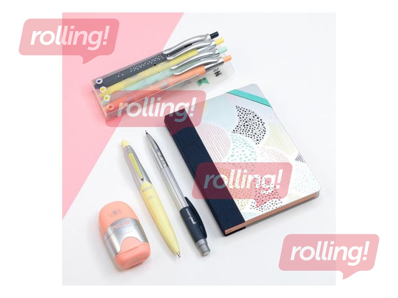 Eraser-Pencil Sharpener Milan, Capsule Silver