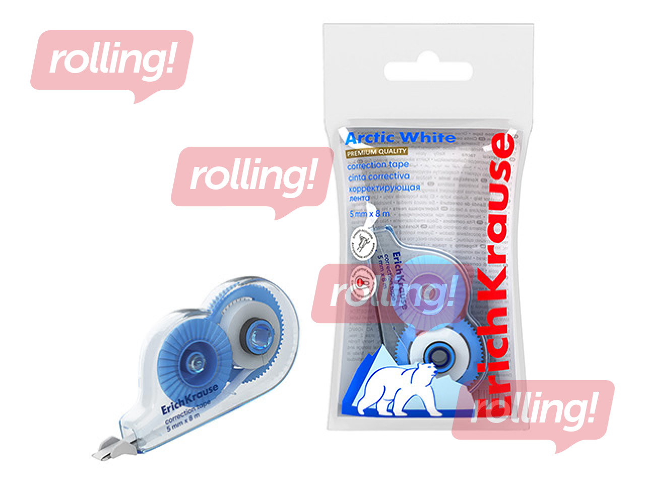 Correction tape ErichKrause Arctic, 4.2mm × 5m