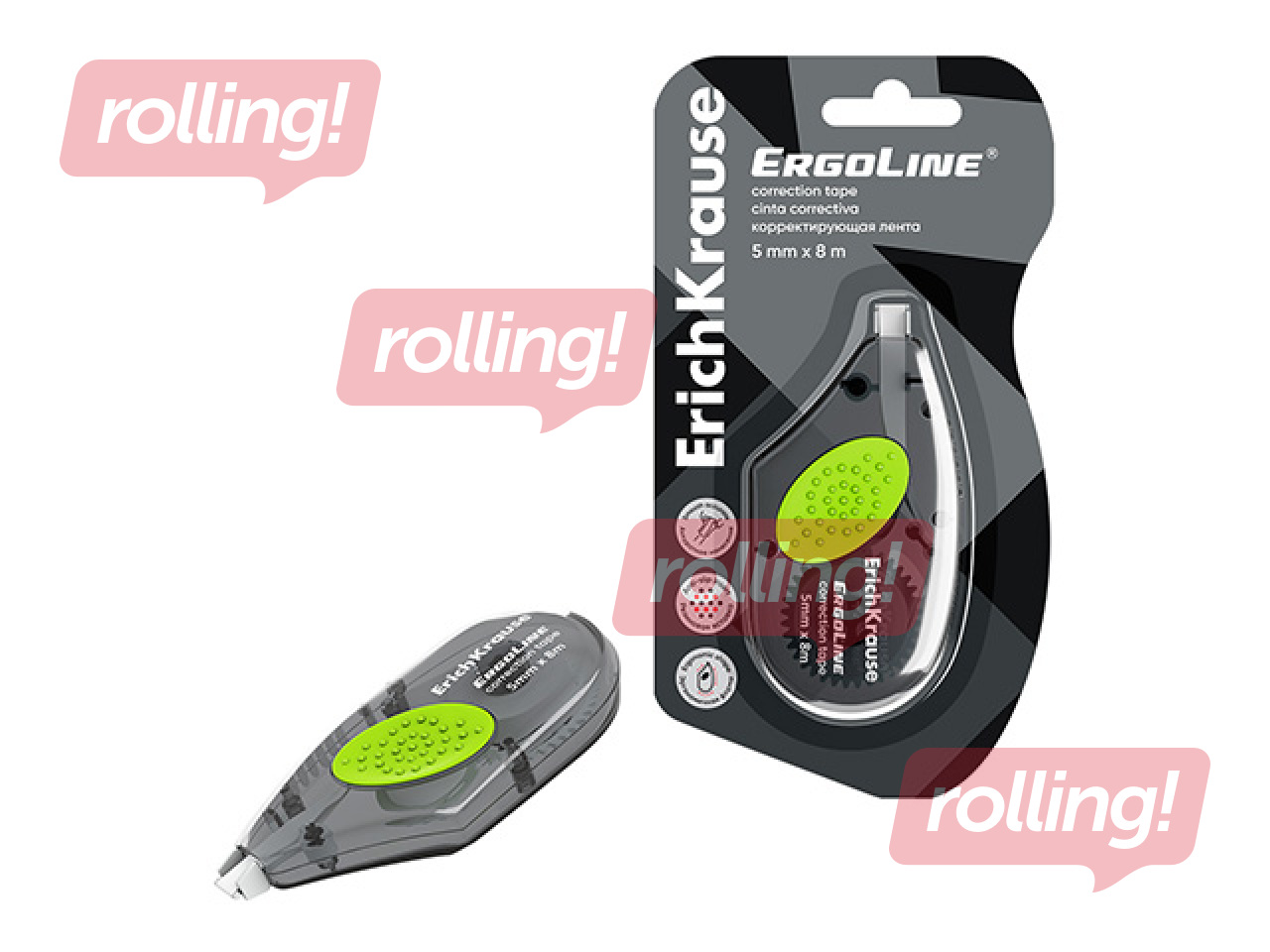 Korekcijas lente ErichKrause ErgoLine, 5 mm x 8 m