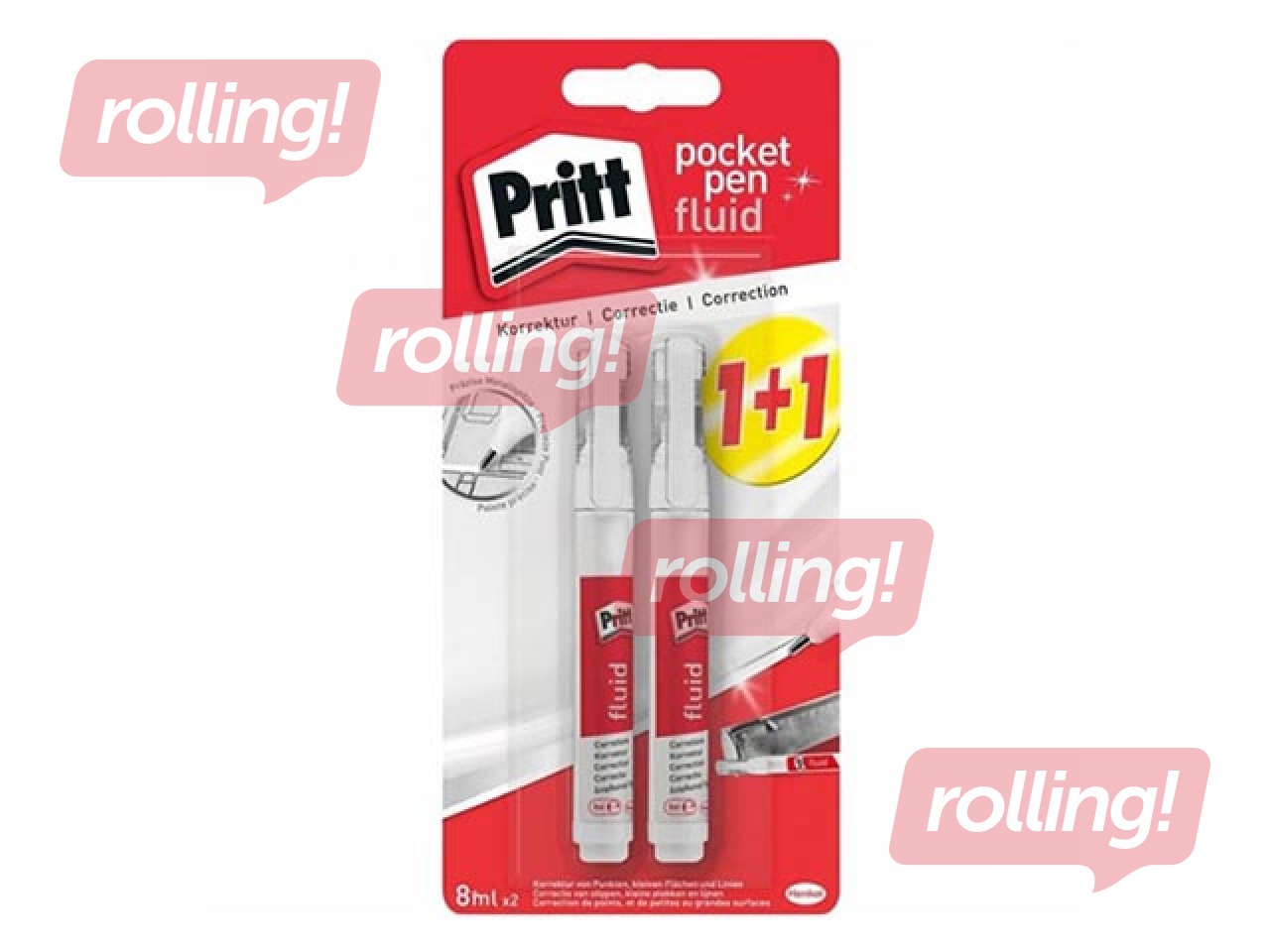 Correction pen Pritt, 8ml, 2 pcs.