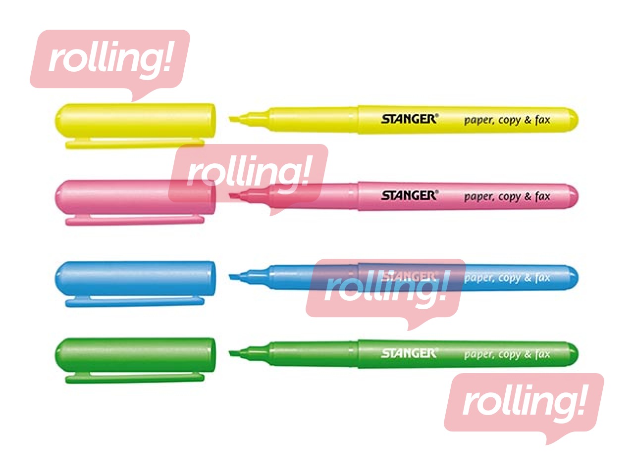 Teksta marķieru komplekts Stanger, 1-3mm, 4 krāsas
