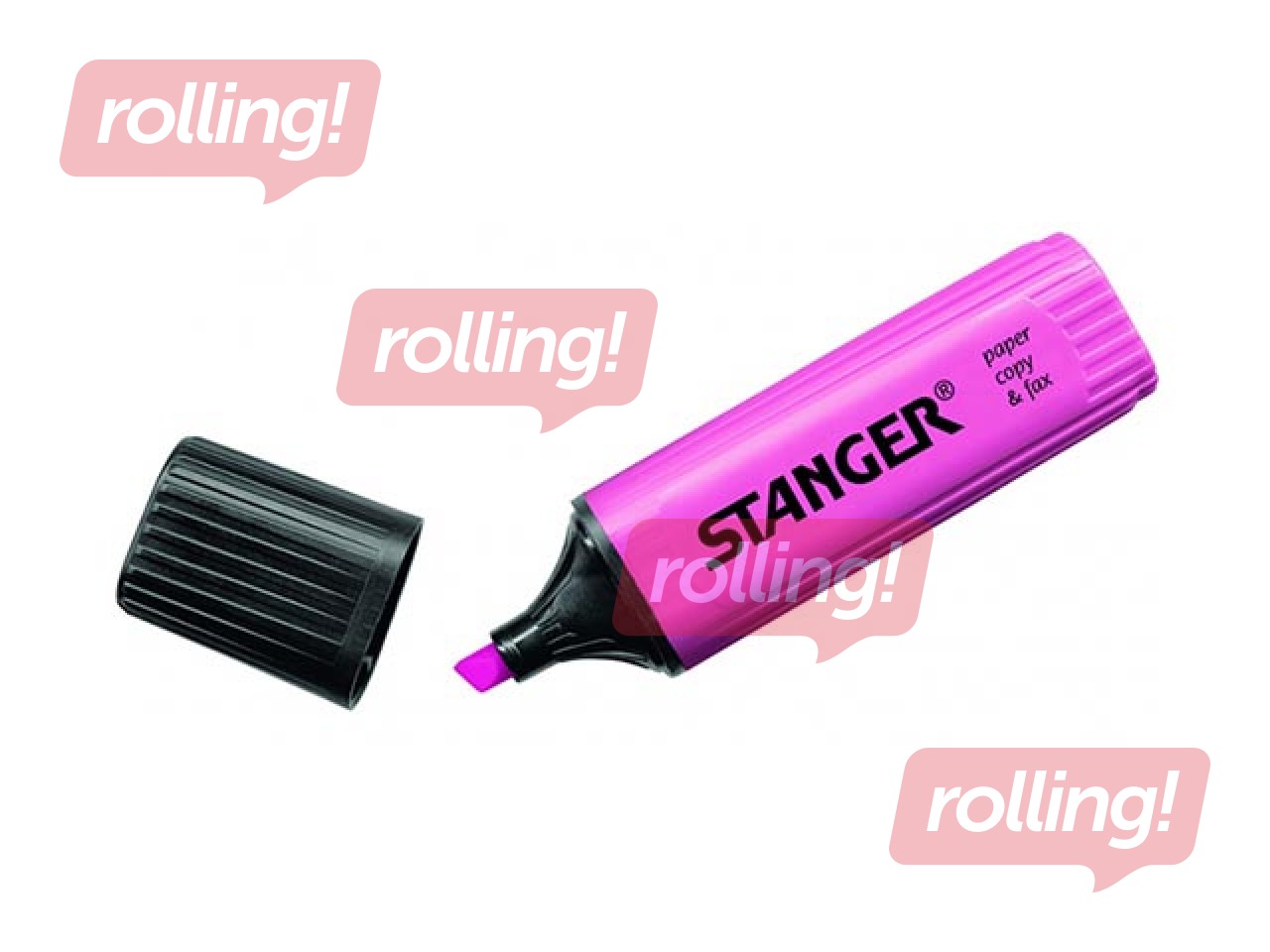 Text marker Stanger, pink, 1-5mm