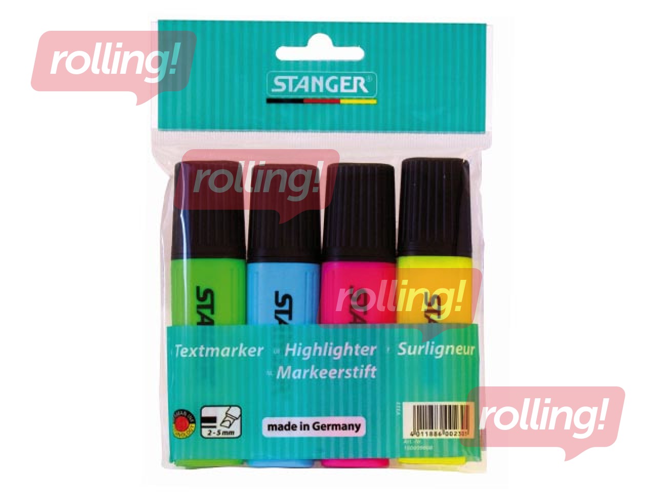 Text marker Stanger, 1-5mm, set 4 pcs.