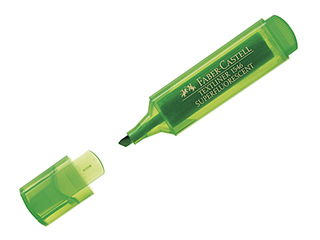 Teksta marķieris Faber - Castell, zaļš, 1-5mm