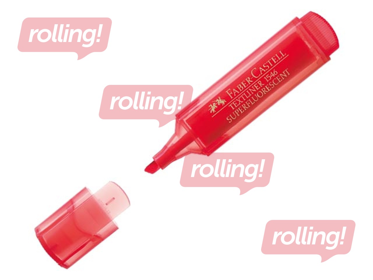 Tekstimarker Faber - Castell, punane, 1-5mm
