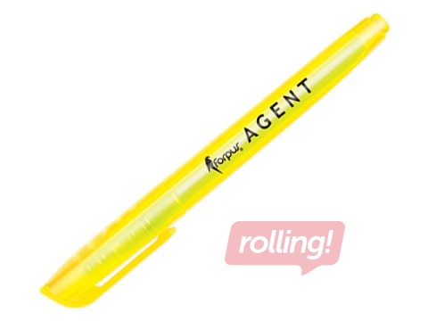Text marker Agent, yellow, 1-4mm