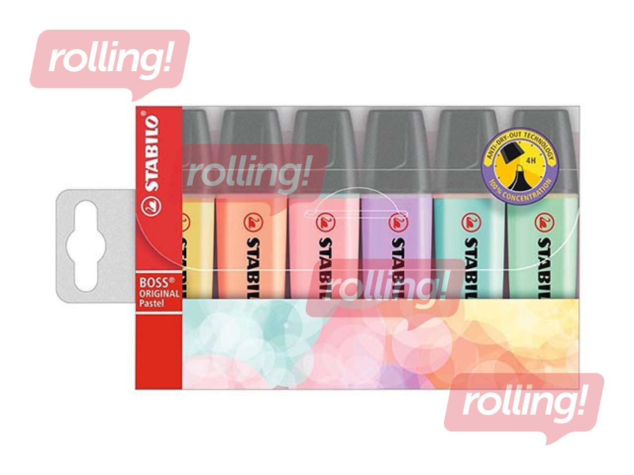 Teksta marķieru komplekts Stabilo Boss Original Pastel, 2-5mm, 6 krāsas
