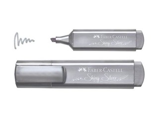 Текстовый маркер Faber - Castell, жемчужное серебро, 1-5мм
