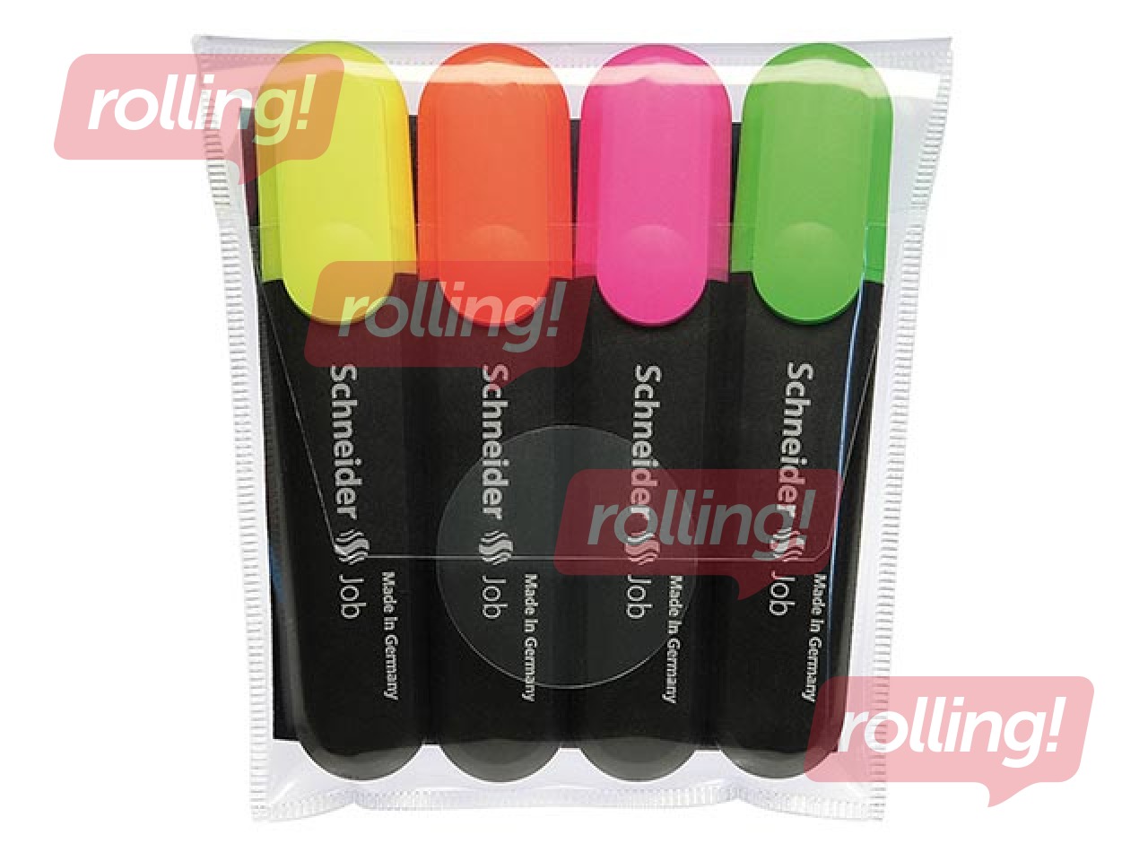 Teksta marķieru komplekts Schneider Job, 1-5mm, 4 krāsas