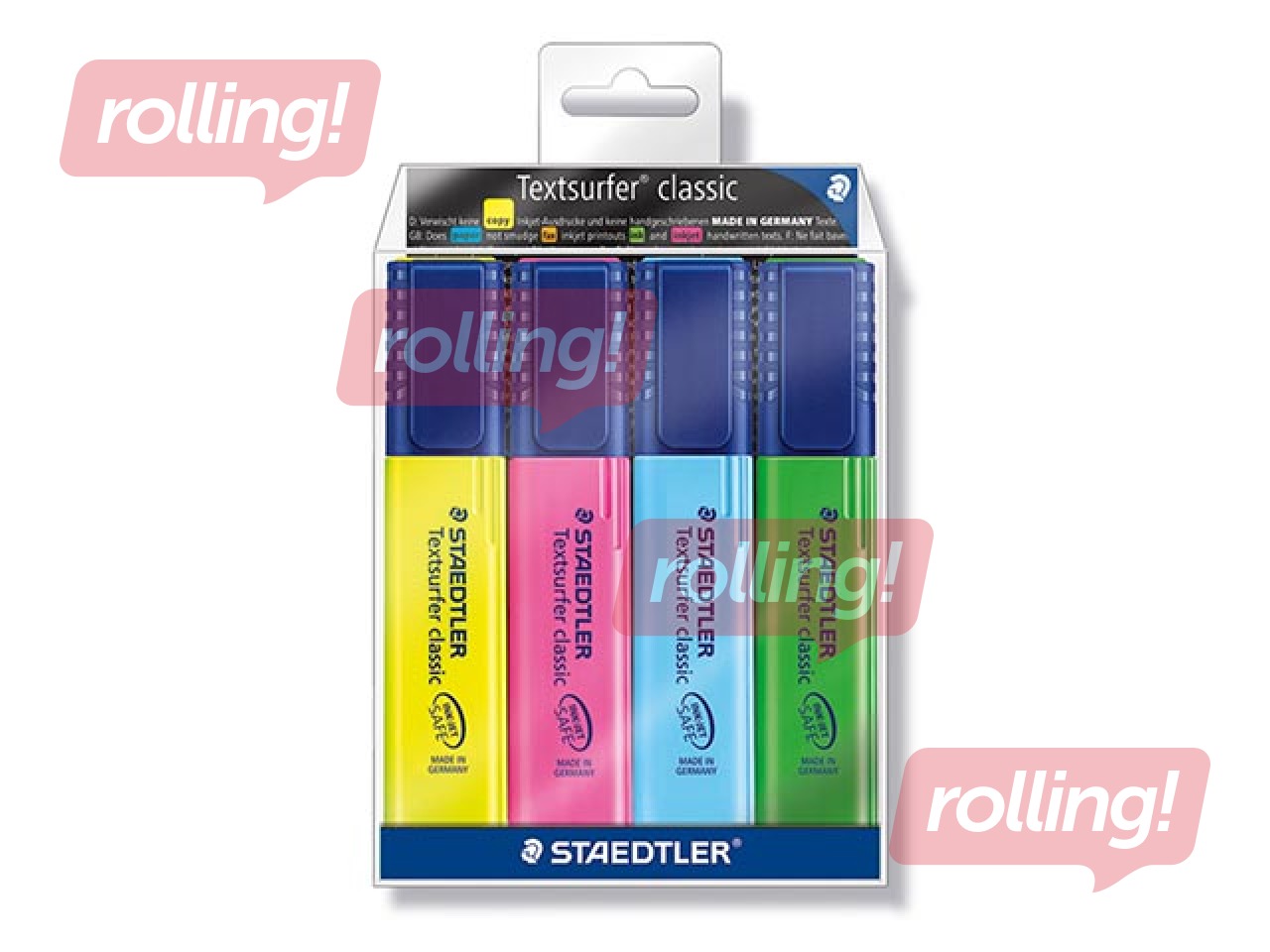 Teksta marķieru komplekts Staedtler Textsurfer 364, 4 krāsas