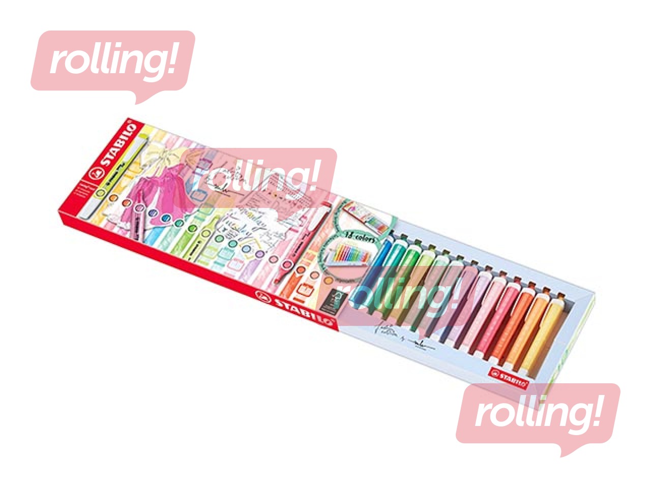 Teksta marķieru Stabilo Swing cool komplekts, 1-4mm, 18 krāsas 