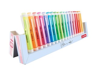 Teksta marķieru Stabilo Swing cool komplekts, 1-4mm, 18 krāsas 