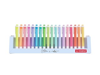 Tekstimarker Stabilo Swing komplekst, 1-4mm, 18 värvi