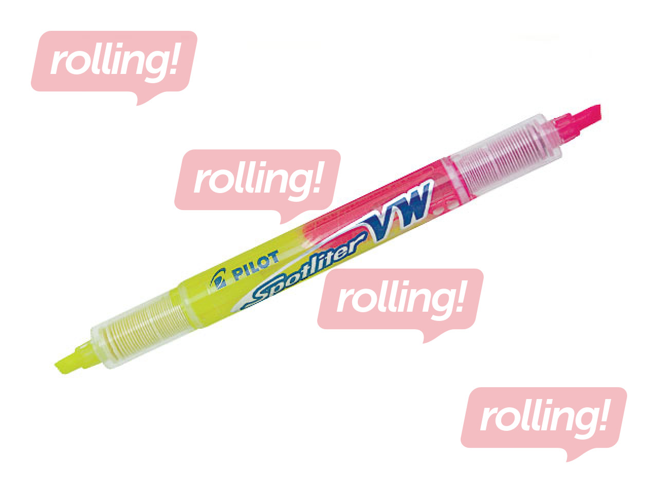 Teksta marķieris Pilot Twin Spotliter VW, dzeltens/rozā