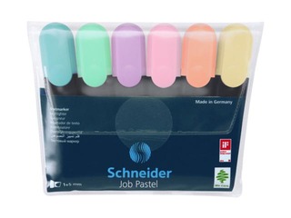 Teksta marķieru komplekts Schneider Job, 1-5mm, 6 krāsas