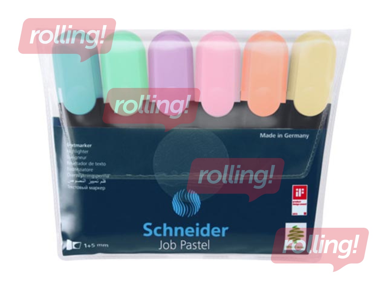 Teksta marķieru komplekts Schneider Job, 1-5mm, 6 krāsas