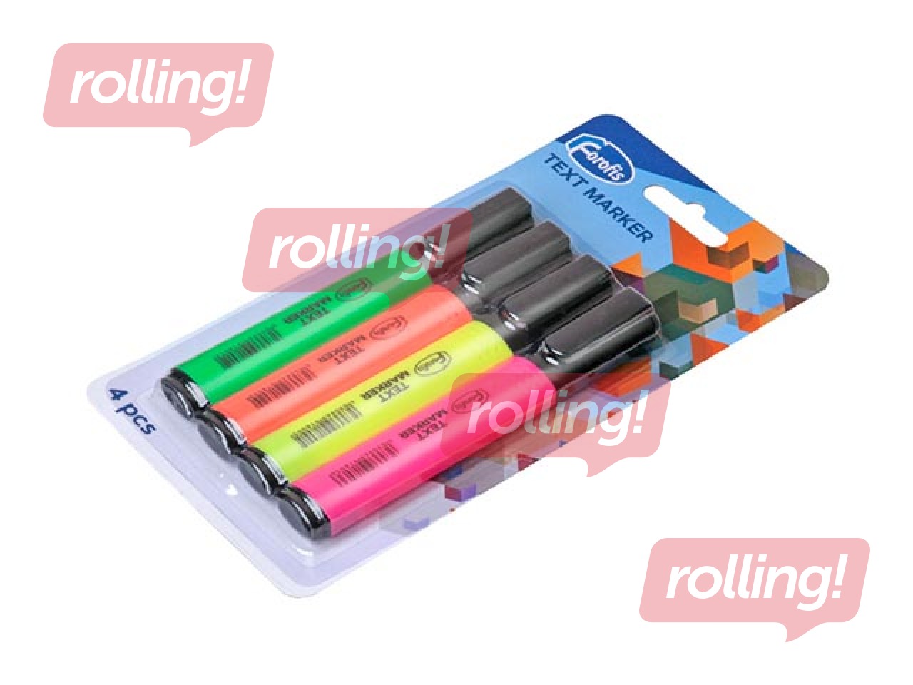 Teksta marķieru komplekts Forofis, 4 krāsas, 1-3mm