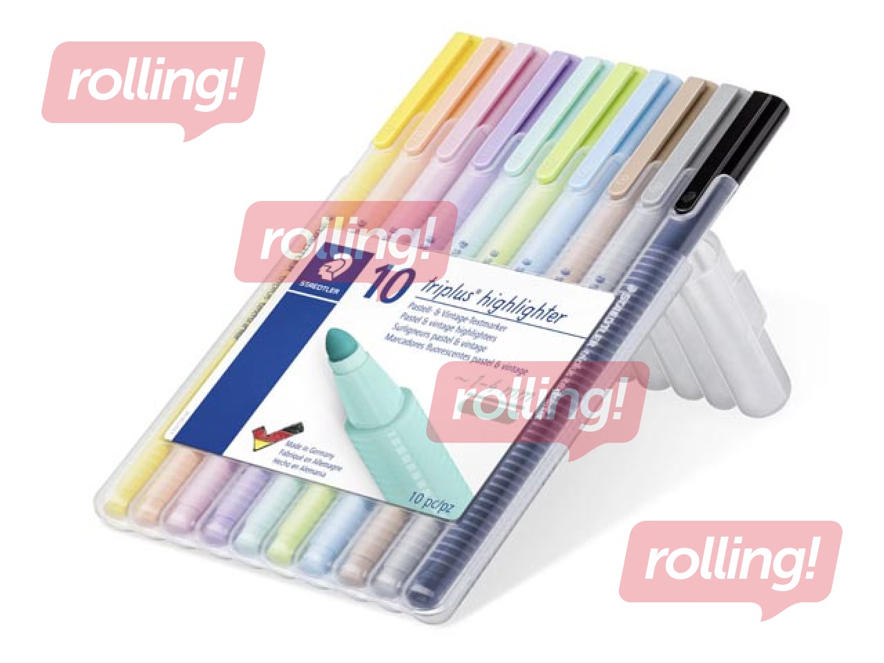 Teksta marķieru komplekts Staedtler Textsurfer 362, 1-4mm, 10 pasteļkrāsas