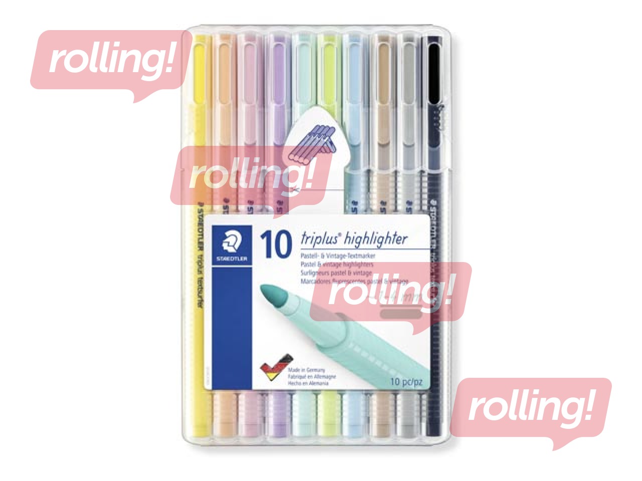 Teksta marķieru komplekts Staedtler Textsurfer 362, 1-4mm, 10 pasteļkrāsas