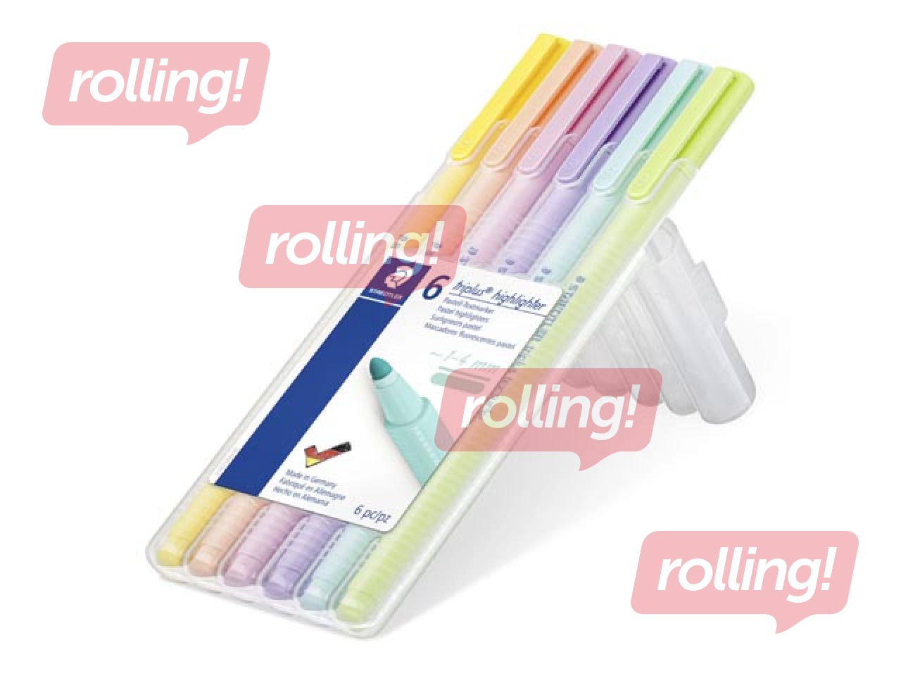 Teksta marķieru komplekts Staedtler Textsurfer 362, 1-4mm, 6 pasteļkrāsas