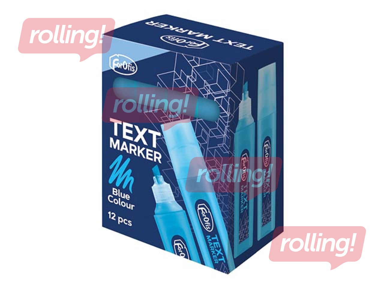 Text Marker Forofis, blue, 1-5mm