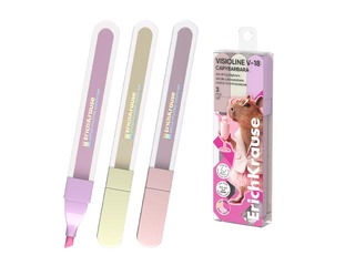 Tekstimarkerite komplekt ErichKrause, V-18 CapyBarbara, 0.5–4.5mm, 3 pastelltooni