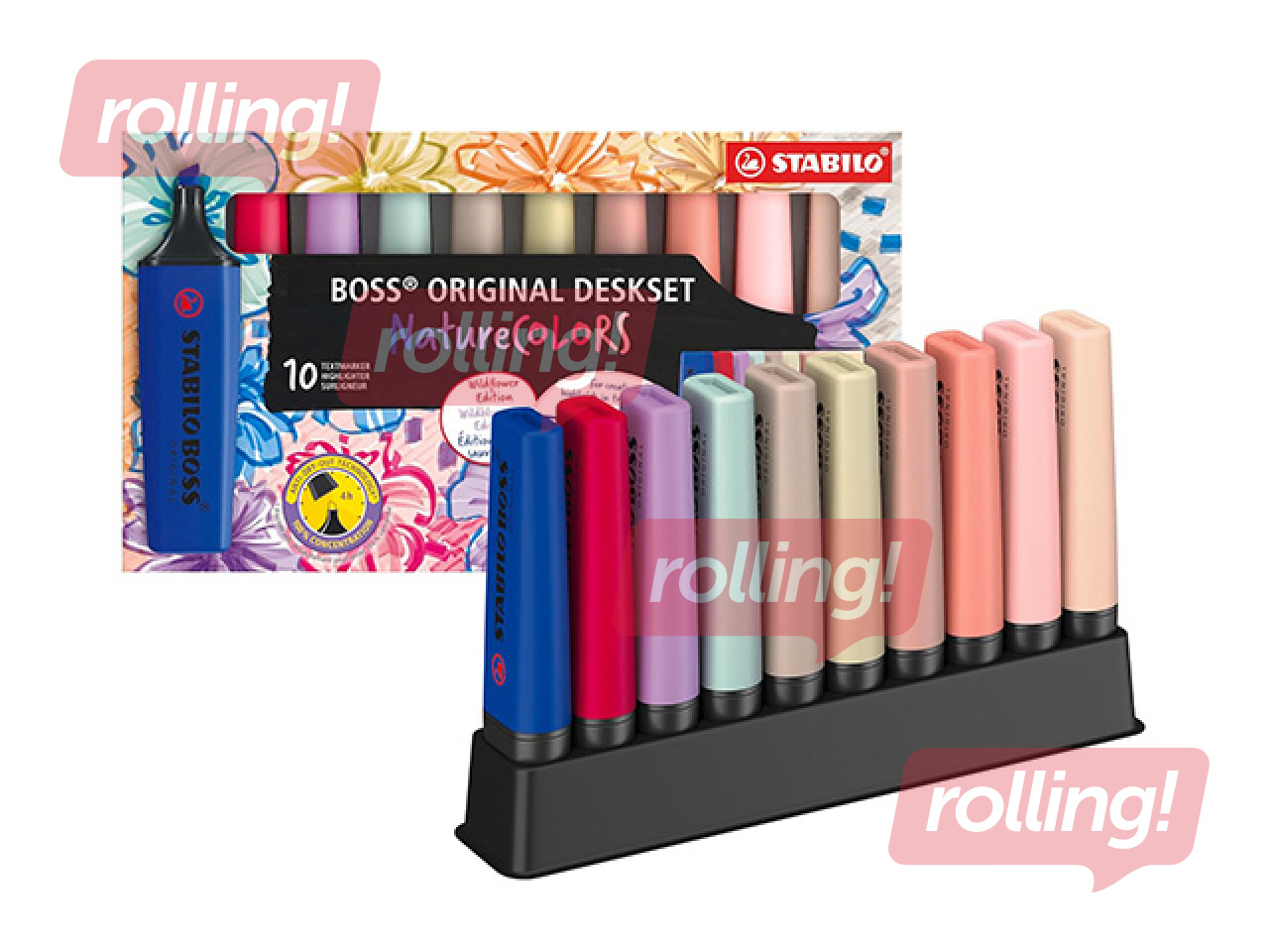 Teksta marķieru komplekts Stabilo Boss Original NatureCOLORS Wildflower, 2-5 mm, 10 krāsas 