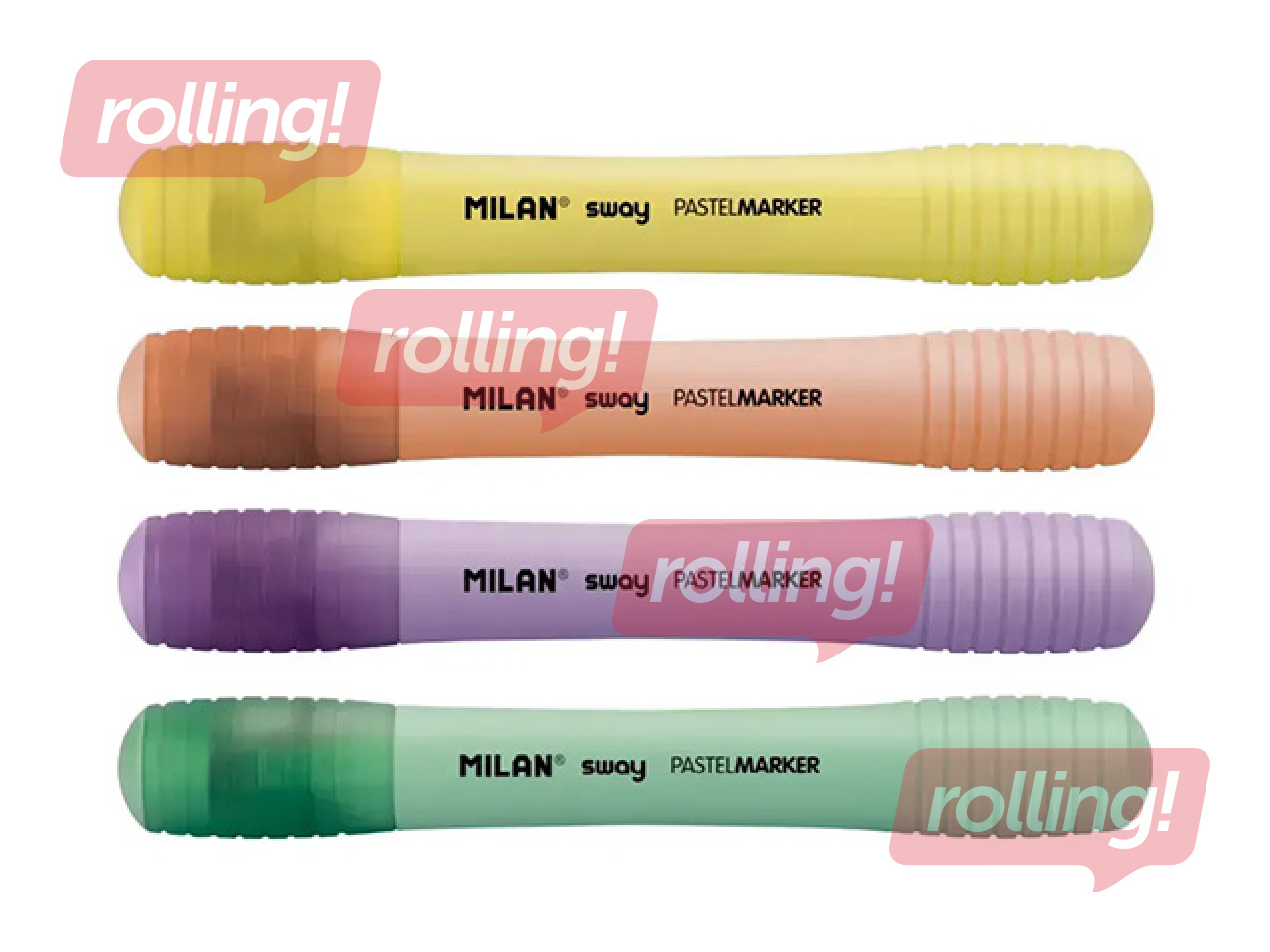 Teksta marķieru komplekts Milan, 2-4mm, 4 krāsas