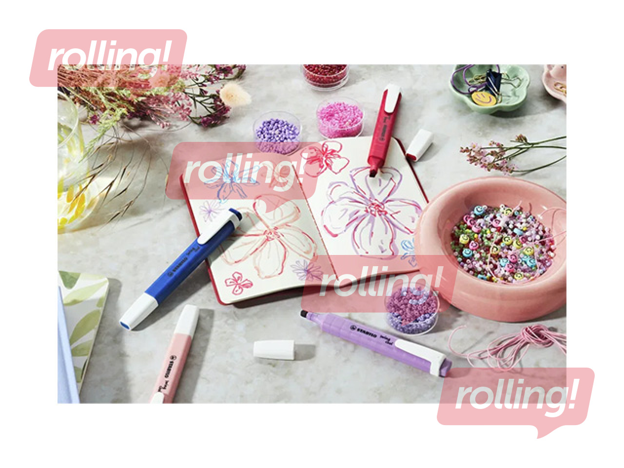Текстовый маркер Stabilo Swing cool NatureCOLORS Wildflower, бордовый