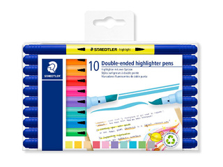 Text Highlighter Set Staedtler Textsurfer 3620, Double Ended, 10 Colours