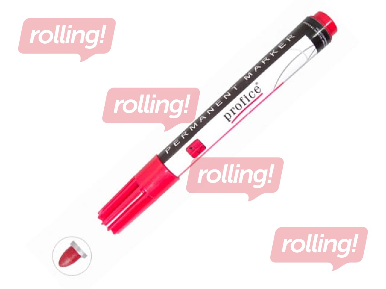 Permanent marker Profice, red, 1-3mm