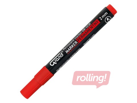 Permanentais marķieris Grand, apaļš, sarkans, 1-3mm