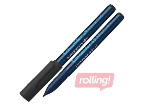 Permanentais marķieris Schneider 240, apaļš, melns, 1-2mm